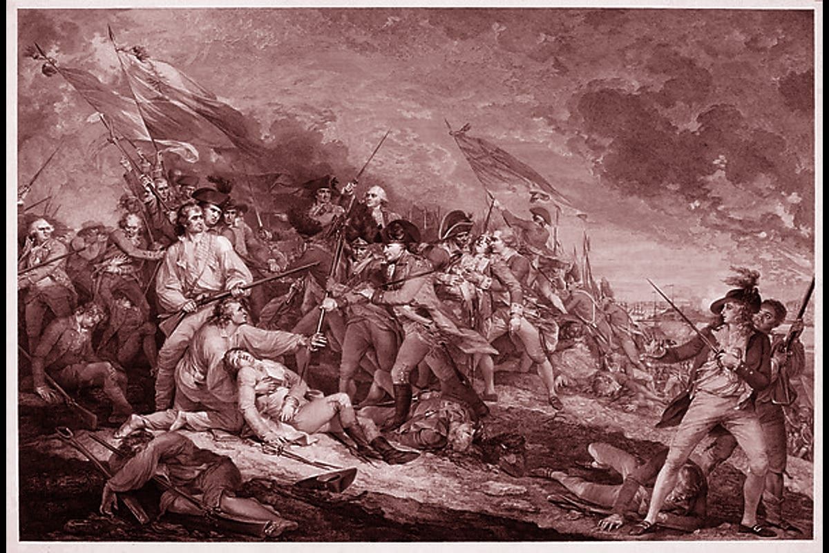 Portada del archivo: The Battle of Bunker's Hill (June 17, 1775), de Johann Gotthard Müller