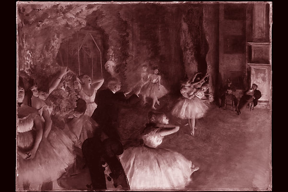 Portada del archivo: The Rehearsal of the Ballet Onstage, de Edgar Degas