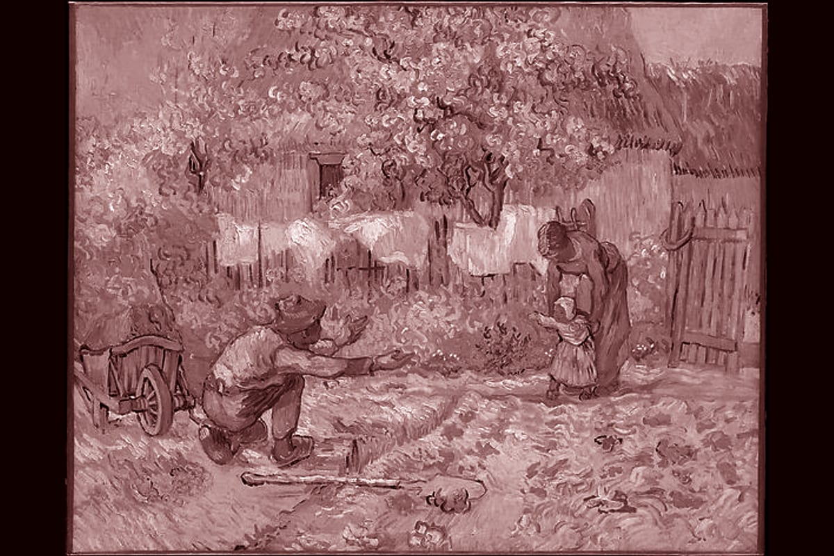 Portada del archivo: First Steps, after Millet, de Vincent van Gogh