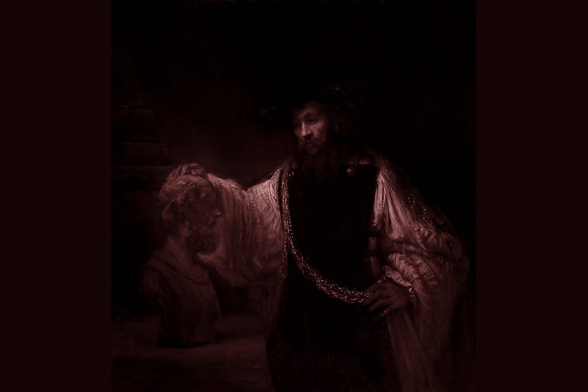 Portada del archivo: Aristotle with a Bust of Homer, de Rembrandt van Rijn