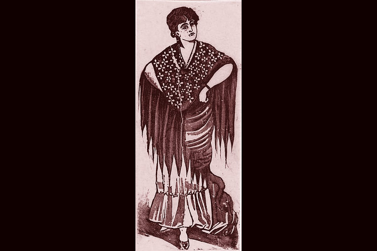 Portada del archivo: An elegantly dressed woman, de José Guadalupe Posada